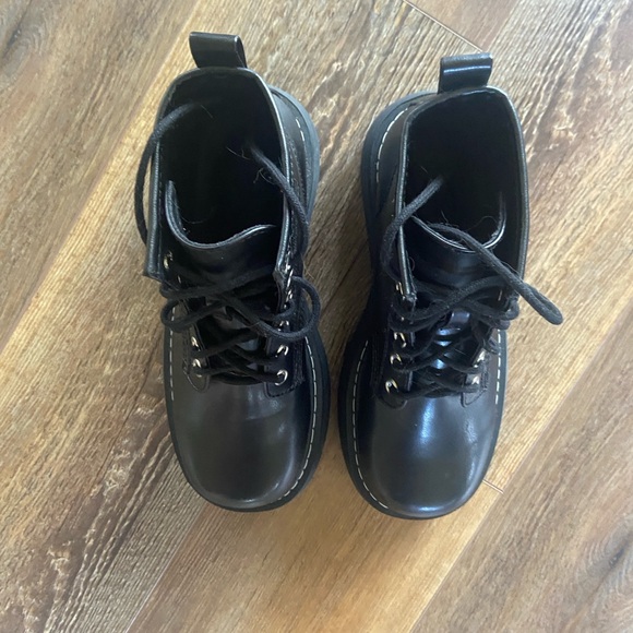 Chunky Black Platform Lace-Up Ankle Boots Brand New Size 9 - Picture 3 of 6